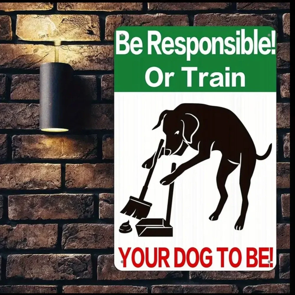 Be Responsible Dog Training Sign - Green, Black, White, Red